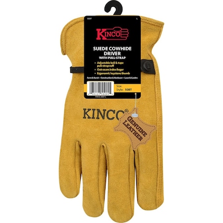 KINCO GLOVES DRVR GOLD M 50BT-M